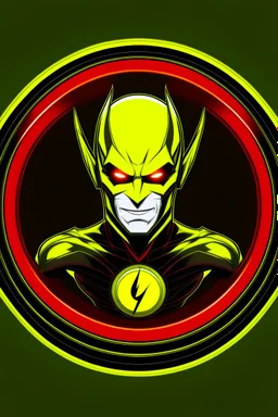 reverse flash logo animated inside a medalion