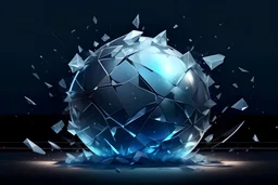 Vector. Illustration. realistic, Digital painting. hail stones, pane of broken glass