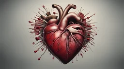 heart, organ, crying, hurts, photorealism