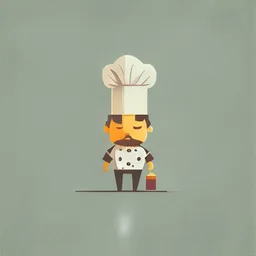 minimalistic character. chef