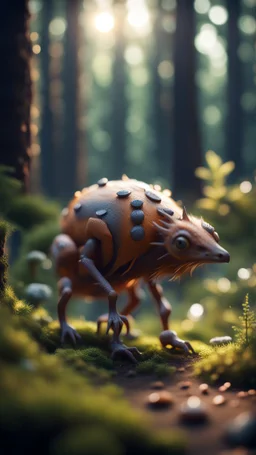 a list of creatures in the forest,bokeh like f/0.8, tilt-shift lens 8k, high detail, smooth render, down-light, unreal engine, prize winning