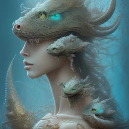 sango fantasy, fantasy magic, intricate, sharp focus, illustration, highly detailed, digital painting, concept art, matte, artgerm and paul lewin and kehinde wiley, masterpiece sexy lips African lady crab body mermaid tiger head turquoise space lady beach sea under water mermaid seaweed