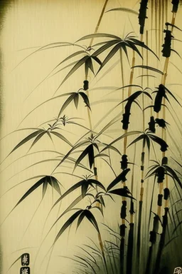 bamboo style chinese painting