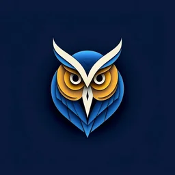 A symmetrical 3d gradient owl logo with a negative space, folded to create a unique graphic design inspired by the dribbble,hand drawn, humanity, natrual, minimal, perfect line art, behance, mafia art