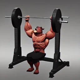 gym gorilla bench pressing weights