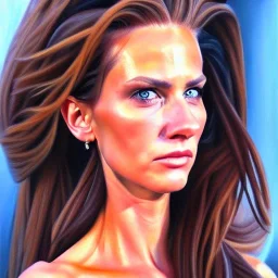 Portfolio, lady, full-length, detailed, Realistic Portrait painting, medium shot