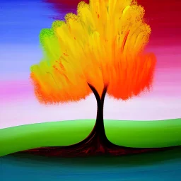 landscape tree painting abstract