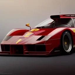 hyperrealism Drawing of 'Ferrari Enzo' three quarter frontal aerial view, by gaston bussiere, greg rutkowski, yoji shinkawa, yoshitaka amano, tsutomu nihei, donato giancola, tim hildebrandt,oil on canvas, cinematic composition,Sharp detail,extreme detail,fit full head inside picture,16k