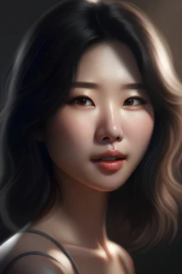 realistic, 4k, portrait, asian beautiful woman