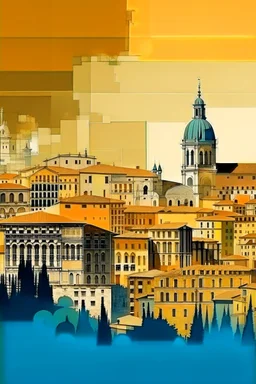 Italian views and architecture. Abstract image related to learning.