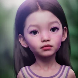 Wearing make up avatar in pandora toddler, full body, Pandora background