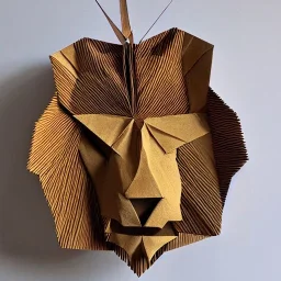 Lion made of origami