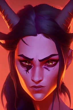 bright red glowing eyes, medieval city background