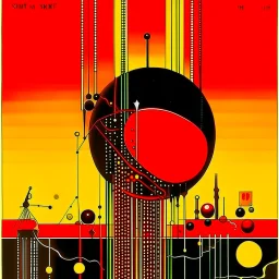 Global warming graph schema, abstract surrealism, by Graham Sutherland and Arthur Secunda, silkscreened mind-bending illustration; asymmetric, Braille art, warm colors, dark shine, by norman Bel Geddes, saturated colors, morse code Matrix vertical artifacts