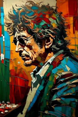 Michelangelo style, Bob Dylan paints his masterpiece,