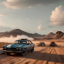 Ultra realistic mad max scene. clown man, color smoke fog, waist up view, Wes Anderson style, happy, highly detailed, concept art, unreal engine 5, god rays, ray tracing, RTX, lumen lighting, ultra detail, volumetric lighting, 3d, finely drawn, high definition, high resolution.