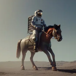 Riding horse astronaut Jupiter, Wes Anderson Lut, unreal engine 5, octan render