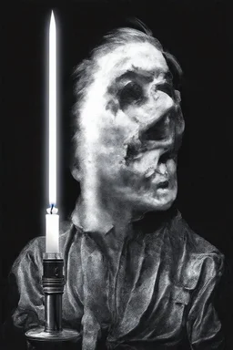 face melting light saber candle chart pixels INFINATE MONEY GLITCH in the style of surrealism black and white