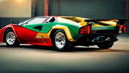 Lamborghini Countach Modern Design , REAR view, perfect model, perfect details, perfect everything,desktop wallpaper, 4K, Cinematic