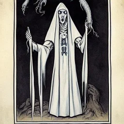 Cthulhu with white skin as a Russian Orthodox nosferatu vampire