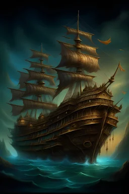 Portrait of fantasy ship