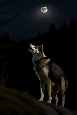 He always howls at night over a hill