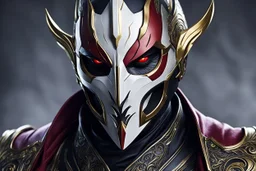 Jhin in 8k live action artstyle, bloody moon mask, close picture, intricate details, highly detailed, high details, detailed portrait, masterpiece,ultra detailed, ultra quality