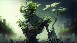 Humanoid plants take over the world, war with humans