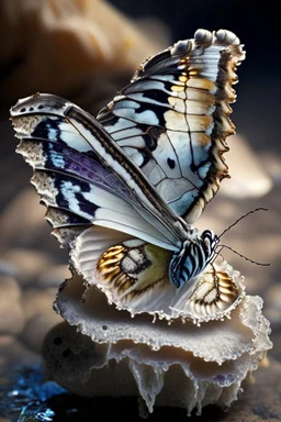 Butterfly on an oyster