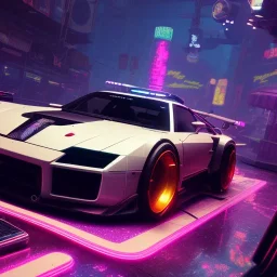 cyberpunk hyper car,cyberpunk 2077,center composition, ultra realistic,shiny, smooth, studio quality, octane render, Surrealism, Triadic colour scheme,glow-stick, ambient lighting,nightclub lighting, polaroid, 100mm, --ar 1:1 --v4