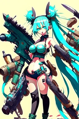 hatsune leeku with more big weapons