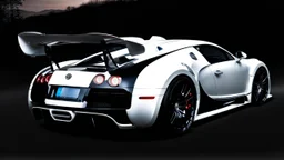 mansory bodykit Bugatti Veyron with high spoiler, rear view, desktop wallpaper, 4K, Cinematic
