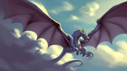 dragon in a big cloud