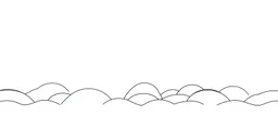 a series spaced curved and looping horizontal lines with paths inspired by clouds, cloud topography, whimsical cute, kawaii, black lines on white, vector lines