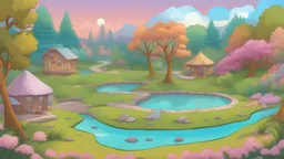 beautiful crystal lakecartoon pic