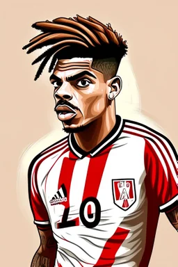 Mario Lemina Footballer cartoon 2d