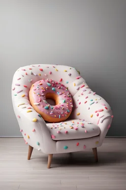 Armchair decorate with doughnut