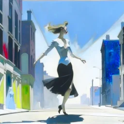 woman dancing in the street Surrealism Andrew Newell Wyeth Yves Tanguy Art Deco