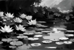 elvis pressley style of monet simple black and white