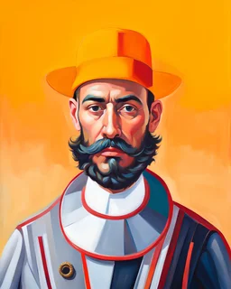 Retrato hombre pintura al óleo calidad ultra maximalista