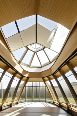 Roof with hour glass inspiration showing continuity kindergarten