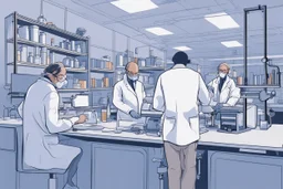 علماء يعملون في المختبرات