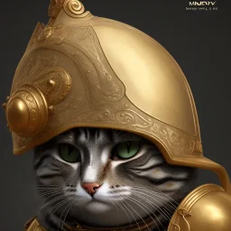 a cat wearing a medieval helmet, high detail, photo, 8k, ray-tracing