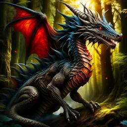 mythical drogon, forest backwornd, adult book cover