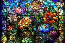 Pastel Springcore Stained Glass Flower Arrangement, ultra detailed, ultra realistic, extremely realistic, intricate, photorealistic, epic composition, masterpiece