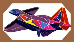 Northrop Grumman B-2 Spirit make from origami, vector art, colorful