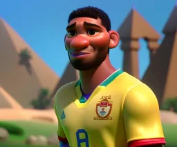  the Egyptian soccer player Shikabala as a child ,baby face, the most beauiful portrait , vintage pixar