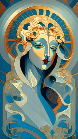 Painting style of erte of Madonna