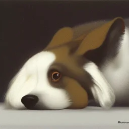 Portrait of a gray and white dog by Ralph Mcquarrie