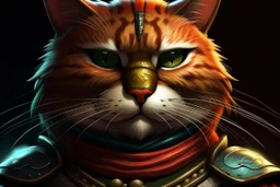 Samurai Cat perfect face (((I'm the style of Mark E. Rogers))), hyperrealism, digital painting of an animation character, character illustration, glen keane, lisa keane, realistic, disney style character, detailed, digital art, 4k, ultra hd, beautiful d&d character portrait, colorful fantasy, detailed, realistic face, digital portrait, intricate armor, fiverr dnd character, wlop, stanley artgerm lau, ilya kuvshinov, artstation, hd, octane render, hyperrealism